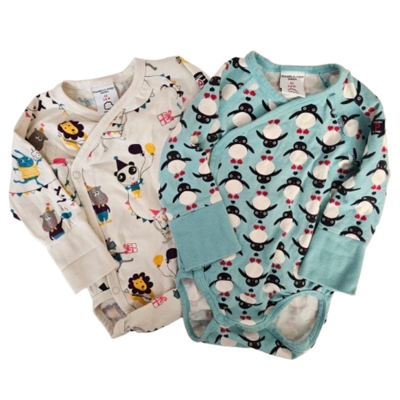 Polarn O. Pyret Other - Polarn O Pyret bundle of 2 Wraparound Babygrow bodysuits